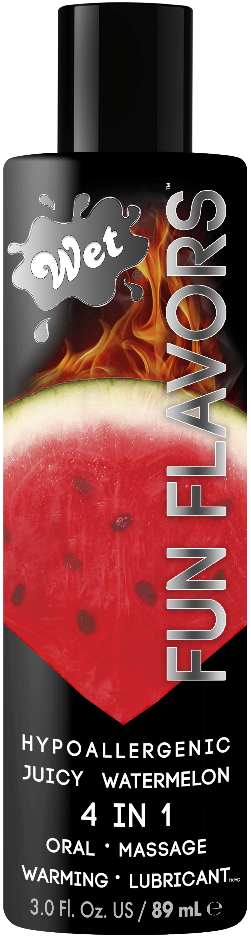 Wet Lubes Fun Flavors Juicy Watermelon 4 in 1 3oz