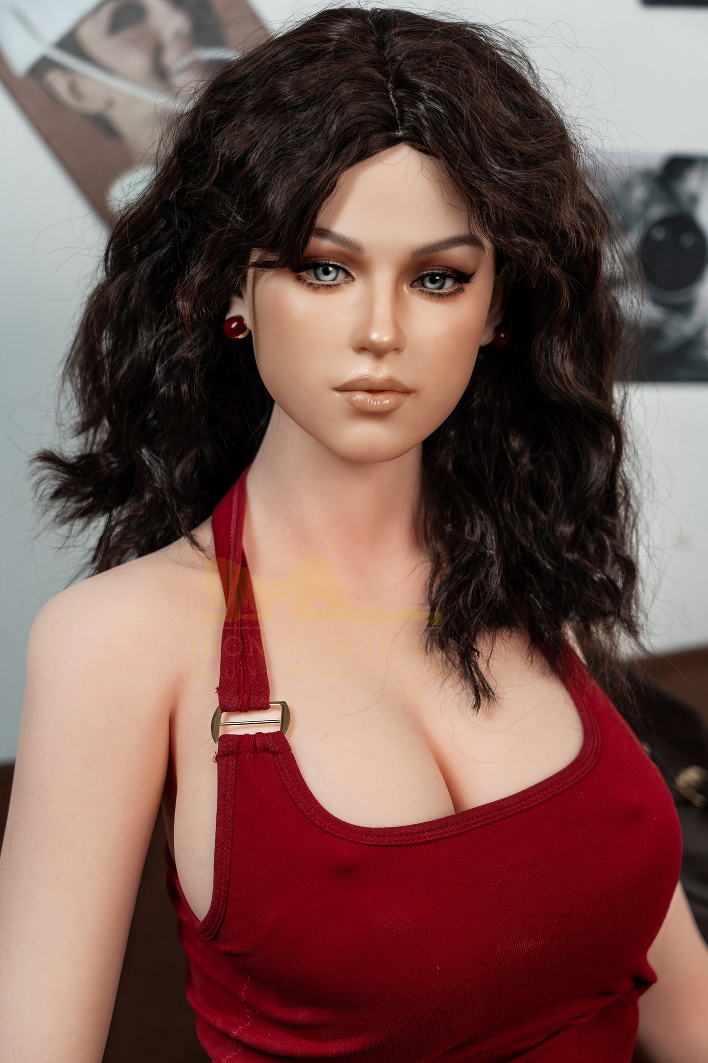 Selena 166cm (B-Cup) Pretty Curly Hair Sex Doll - Irontech Doll