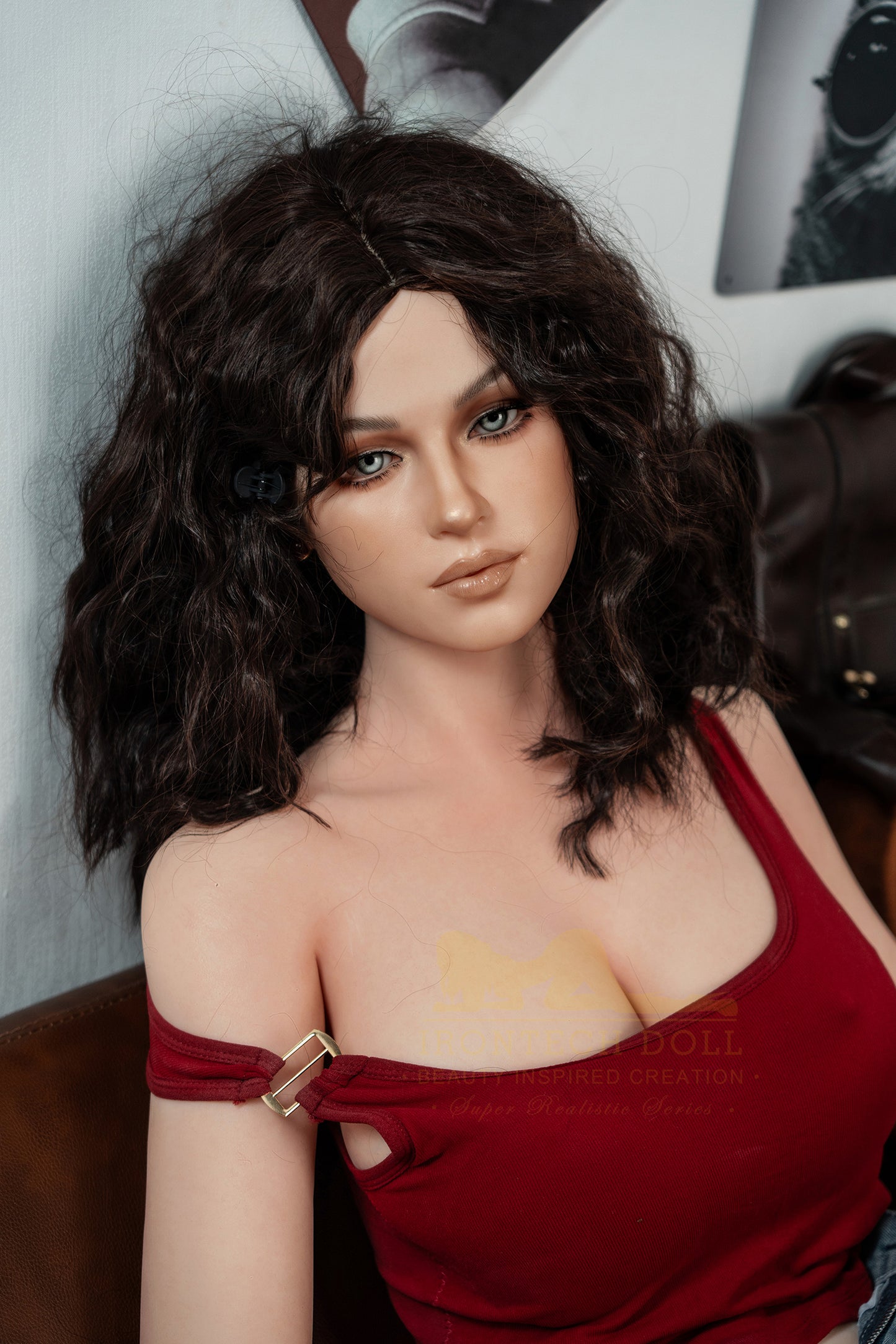 Selena 166cm (B-Cup) Pretty Curly Hair Sex Doll - Irontech Doll