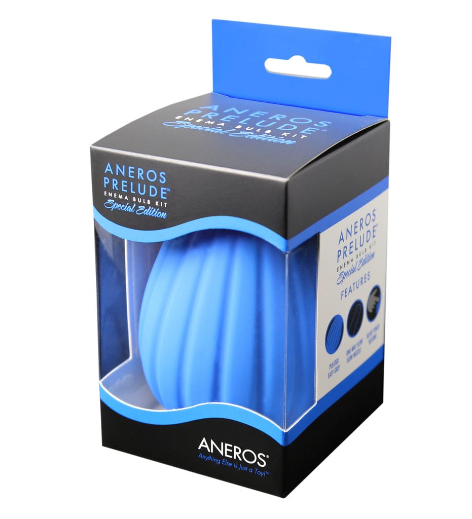 Aneros Anal Toys PRELUDE ENEMA BULB KIT LIMITED EDITION BLUE