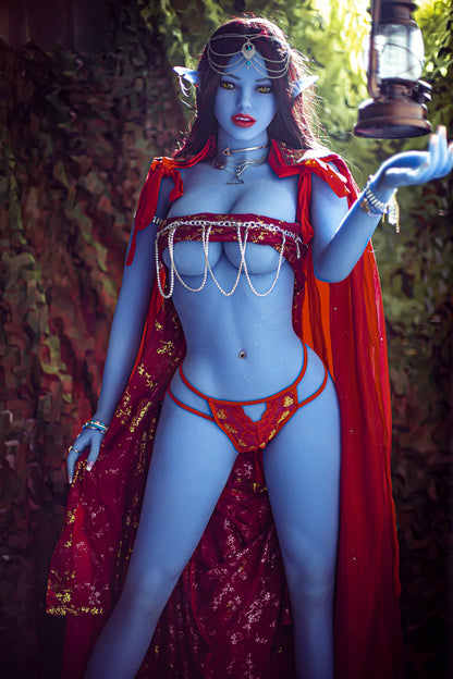 Ava 158cm (B-Cup) TPE Alien Blue Skin Sex Doll - AIBEI (EU Stock)