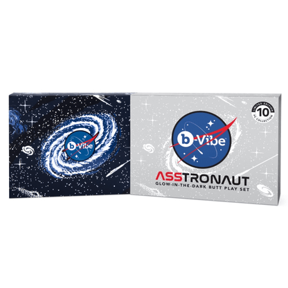 b-Vibe Anal Toys ASSTRONAUT GLOW-IN-THE-DARK BUTT PLAY SET