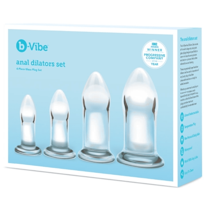 b-Vibe Anal Toys GLASS ANAL DILATORS SET