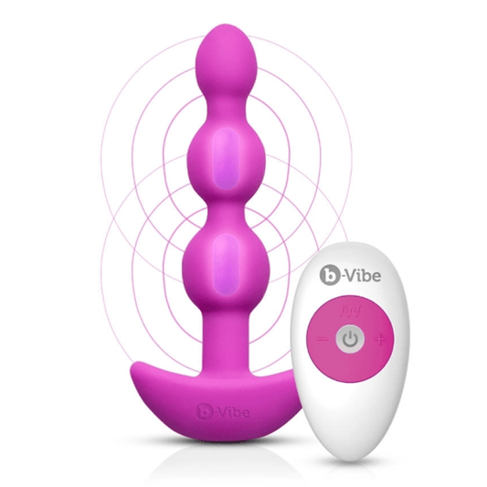 b-Vibe Anal Toys TRIPLET ANAL BEADS | FUCHSIA