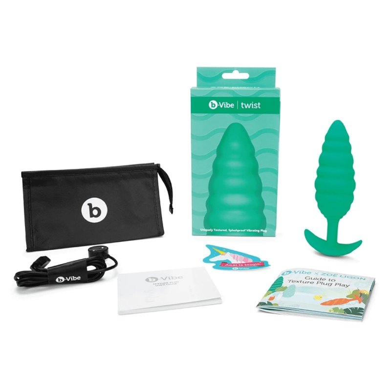 b-Vibe Anal Toys TWIST TEXTURE PLUG | GREEN
