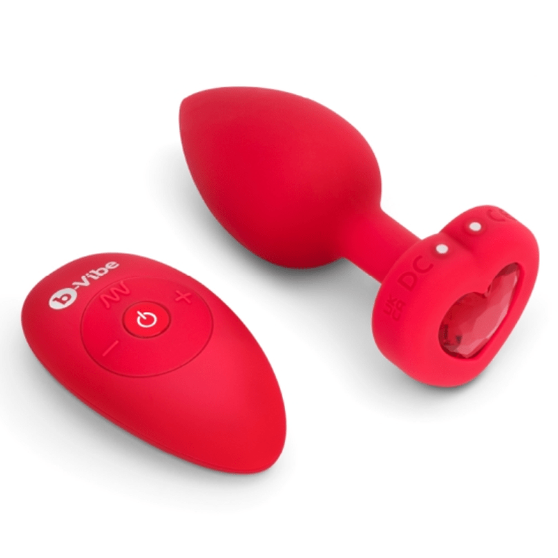 b-Vibe Anal Toys VIBRATING HEART PLUG M/L