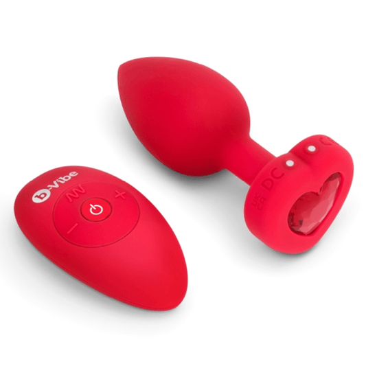 b-Vibe Anal Toys VIBRATING HEART PLUG M/L