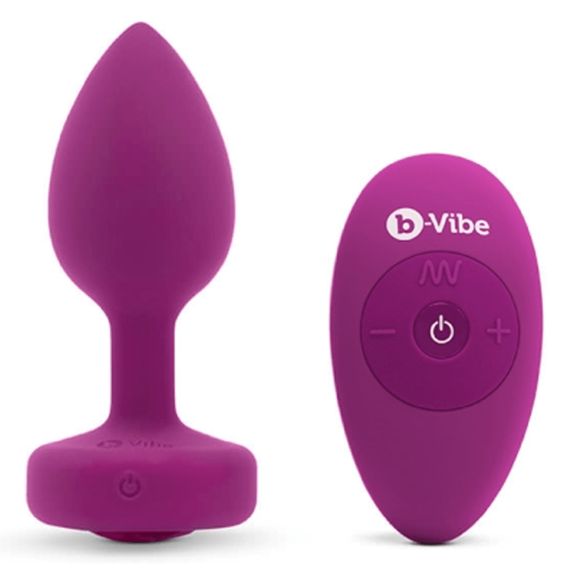 b-Vibe Anal Toys VIBRATING JEWEL PLUG | S/M | FUCHSIA