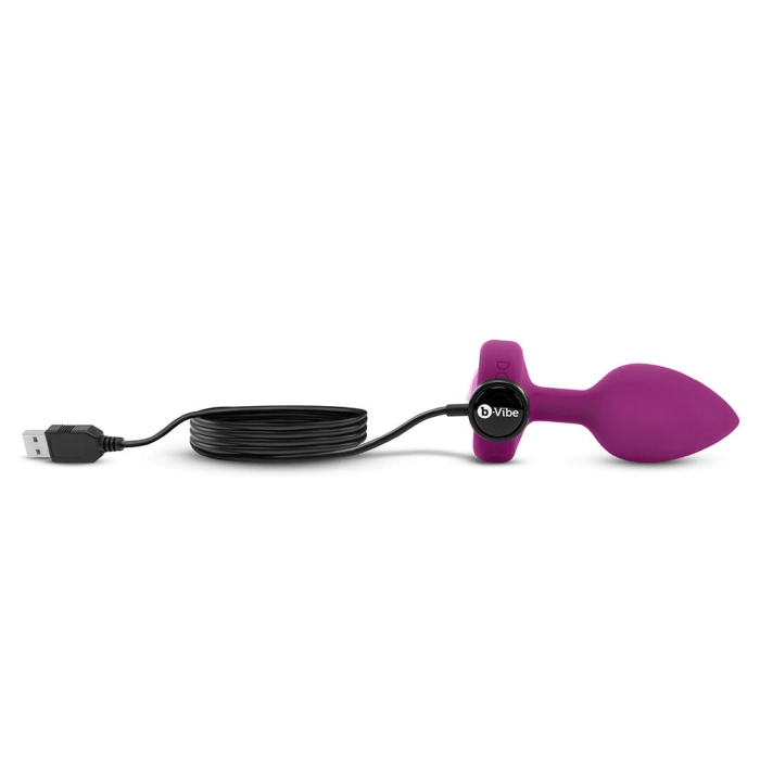 b-Vibe Anal Toys VIBRATING JEWEL PLUG | S/M | FUCHSIA