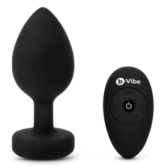 b-Vibe Anal Toys VIBRATING JEWEL PLUG | XXL | BLACK