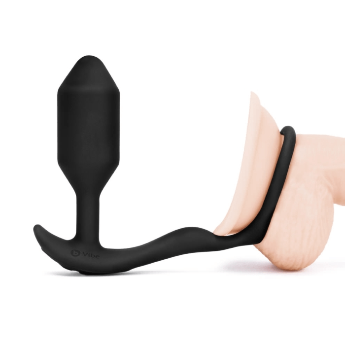 b-Vibe Anal Toys VIBRATING SNUG & TUG | M | BLACK