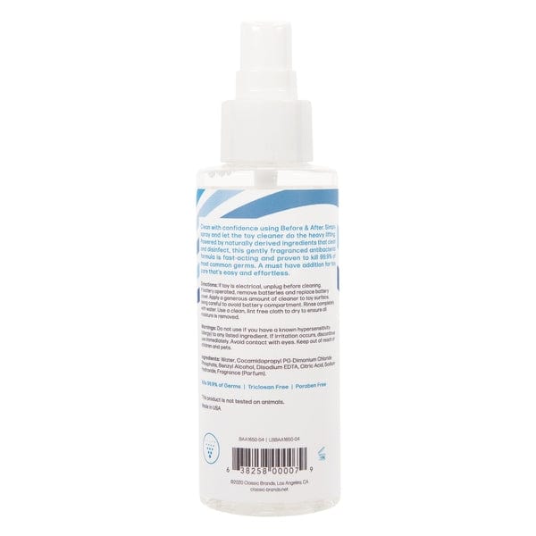 Before & After Lubes Spray Toy Cleaner Refresh 4oz | 120mL
