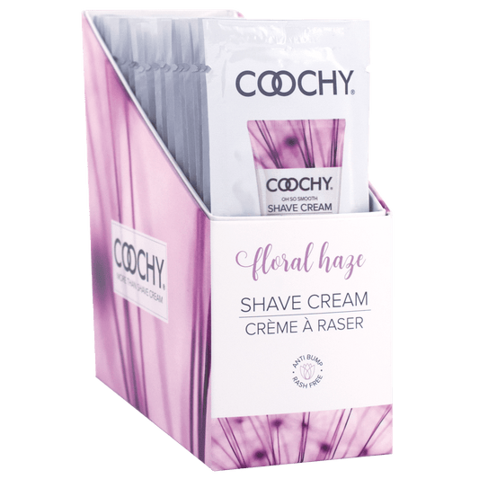 Coochy Lubes Shave Cream - Floral Haze 24pc | 15ml - Foil - DISPLAY