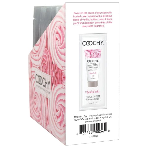 Coochy Lubes Shave Cream - Frosted Cake 24pc | 15ml - Foil - DISPLAY