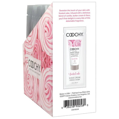 Coochy Lubes Shave Cream - Frosted Cake 24pc | 15ml - Foil - DISPLAY