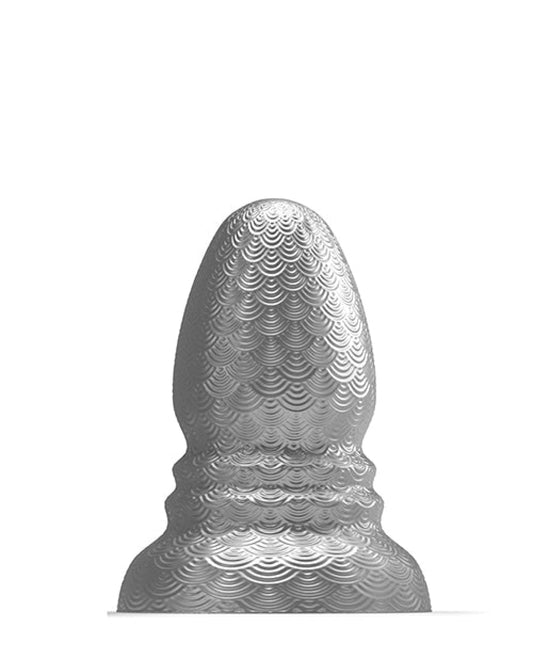 Doll Authority Anal Products Medium 665 Stretch'r Ripple Butt Plug - Gun Metal