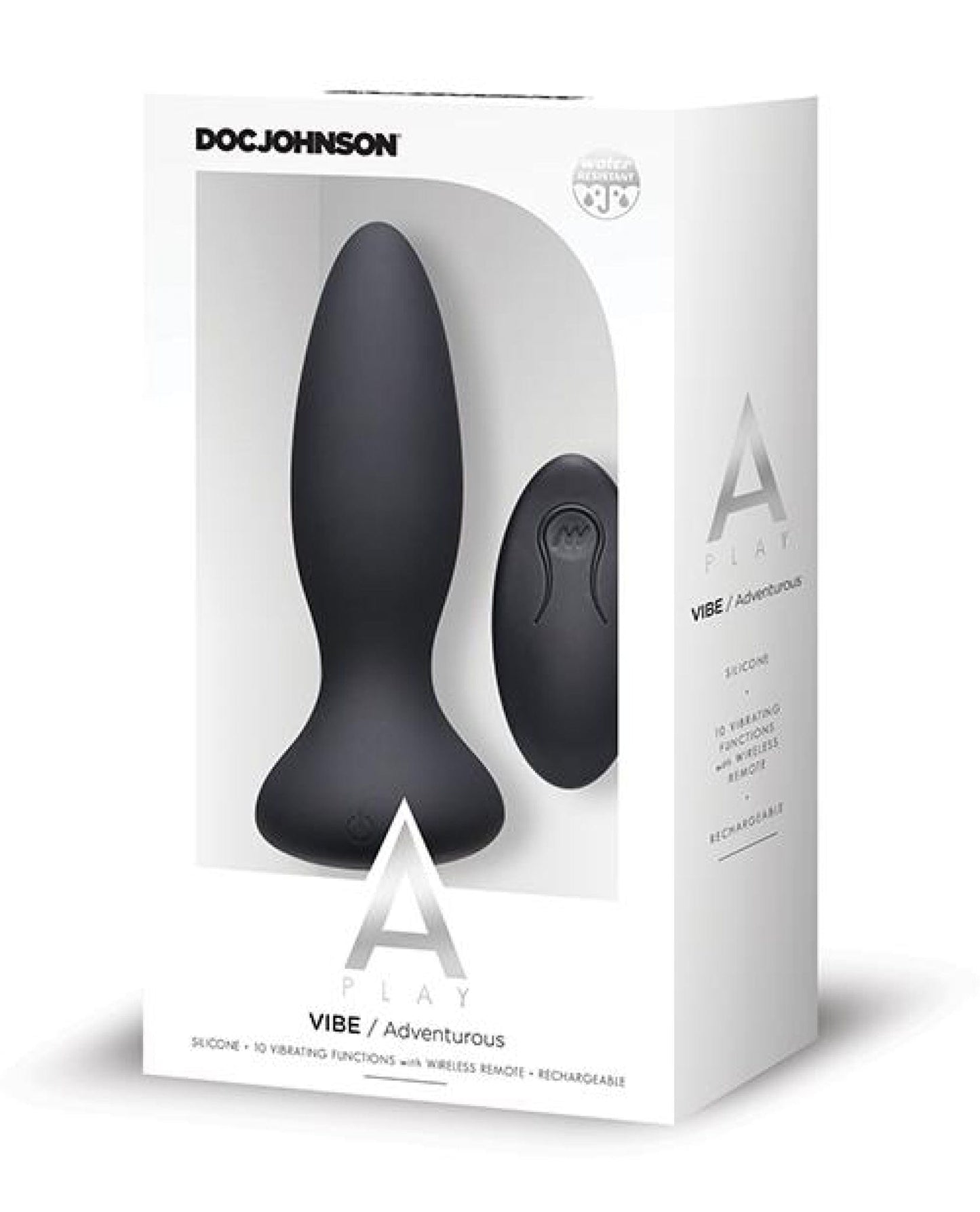 Doll Authority Anal Products Black A Play Rechargeable Silicone Adventurous Anal Plug W/remote