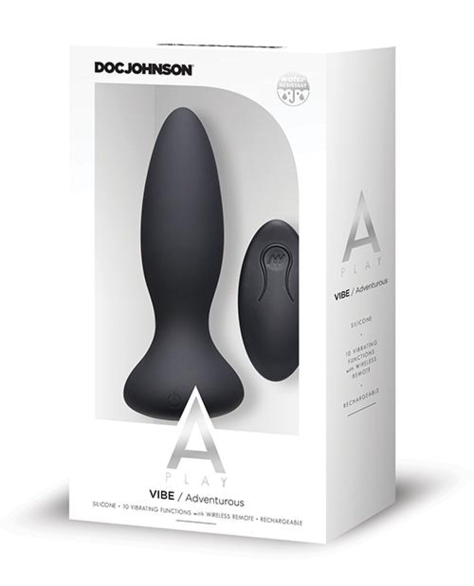 Doll Authority Anal Products Black A Play Rechargeable Silicone Adventurous Anal Plug W/remote