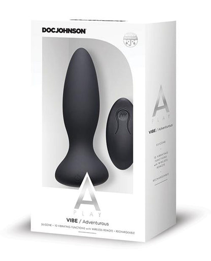 Doll Authority Anal Products Black A Play Rechargeable Silicone Adventurous Anal Plug W/remote