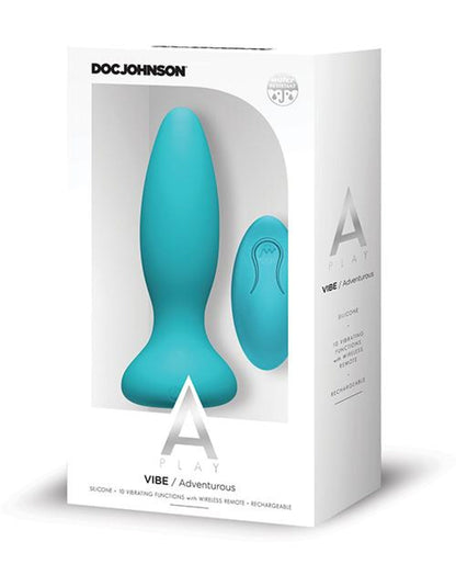Doll Authority Anal Products Teal A Play Rechargeable Silicone Adventurous Anal Plug W/remote