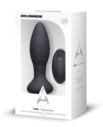 Doll Authority Anal Products Black A Play Rechargeable Silicone Experienced Anal Plug W/remote