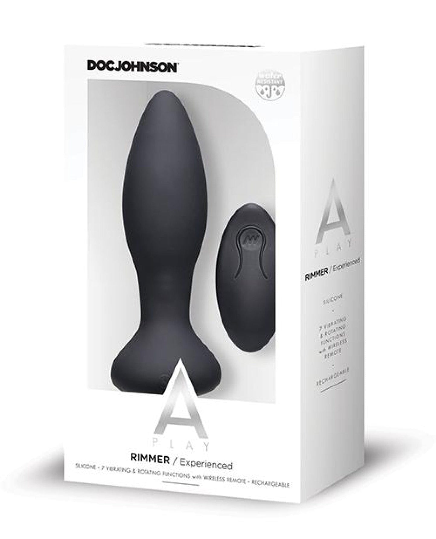 Doll Authority Anal Products Black A Play Rimmer Experienced Rechargeable Silicone Anal Plug W/remote