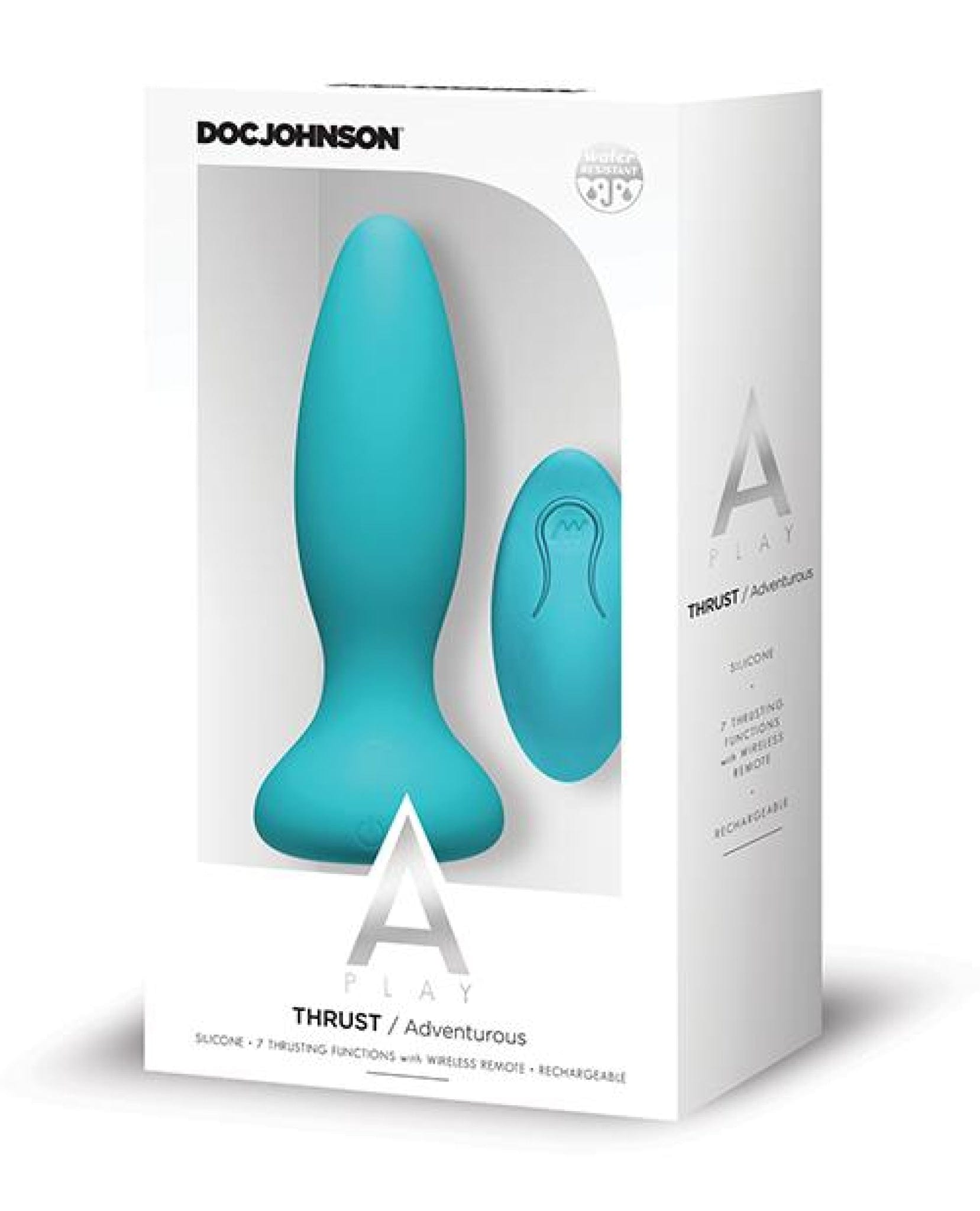 Doll Authority Anal Products Teal A Play Thrust Adventurous Rechargeable Silicone Anal Plug W/remote