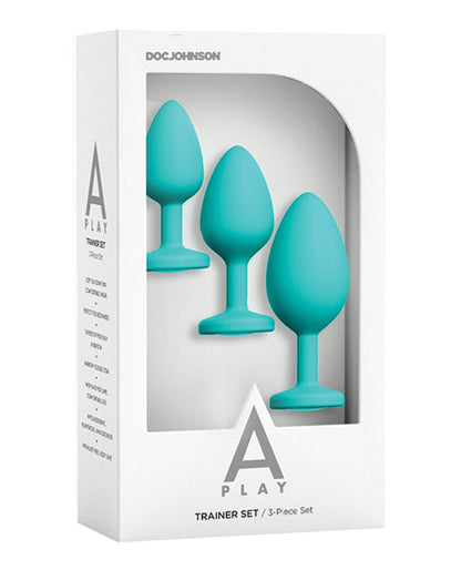 Doll Authority Anal Products A Play Trainer Set - Teal Set Of 3