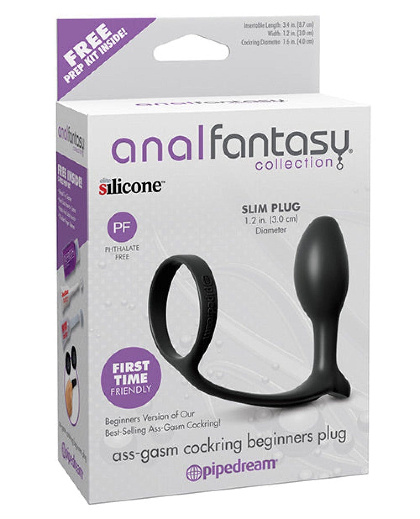Doll Authority Anal Products Anal Fantasy Ass-gasm Cockring Beginners Plug - Black