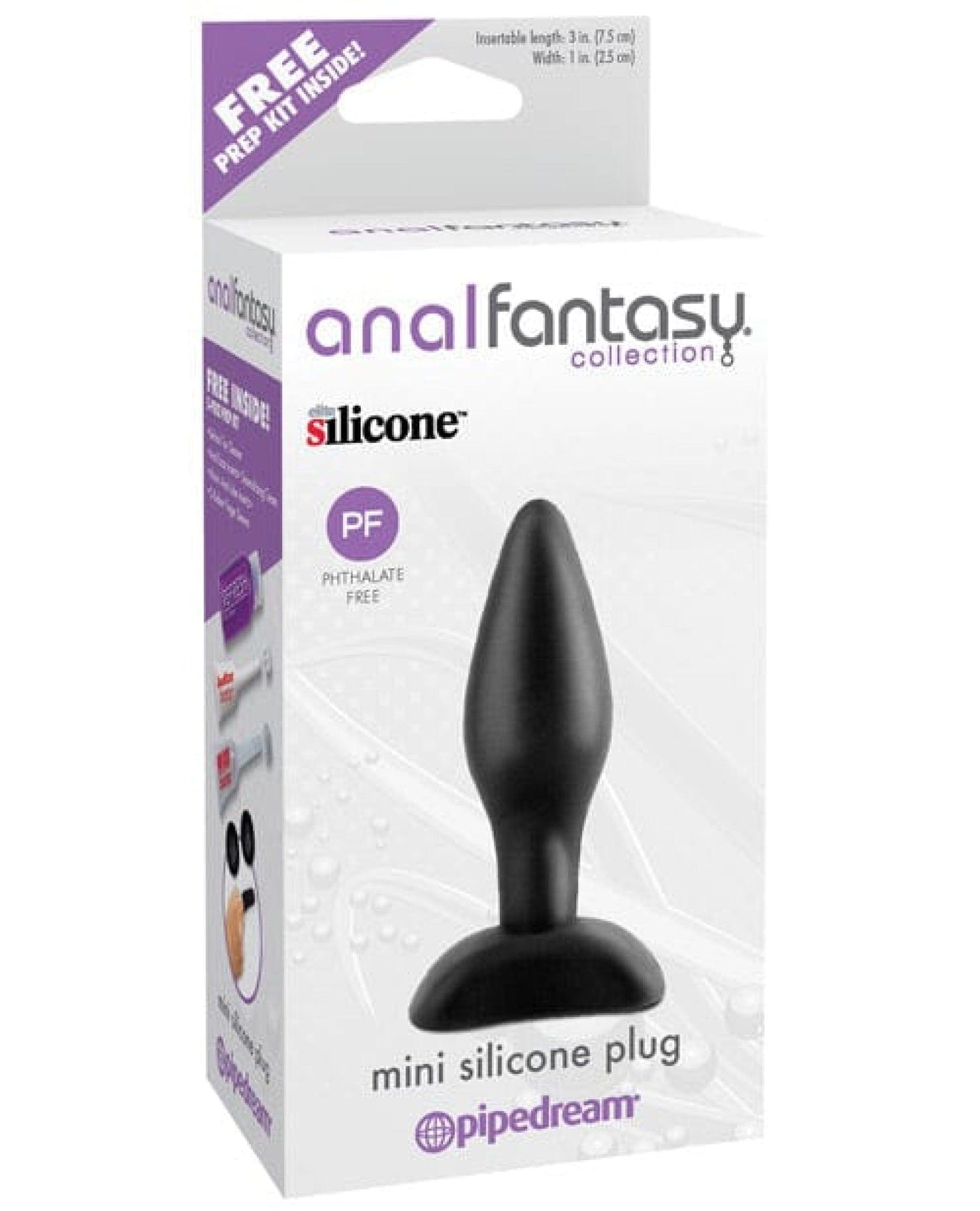 Doll Authority Anal Products Anal Fantasy Collection Mini Silicone Plug - Black