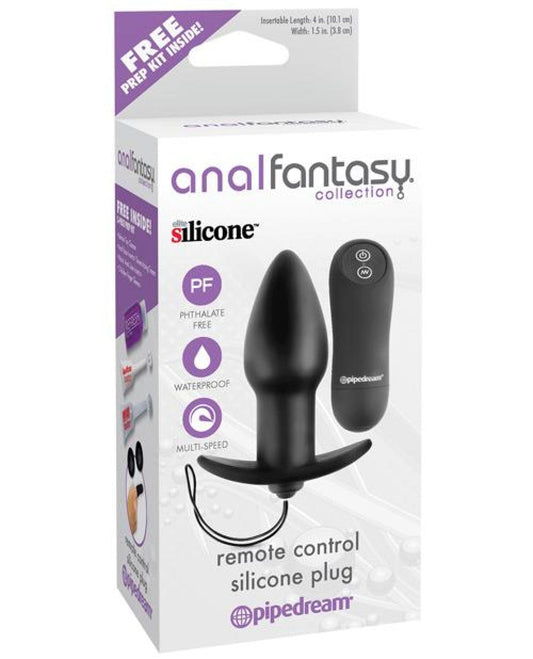Doll Authority Anal Products Anal Fantasy Collection Remote Control Silicone Plug - Black