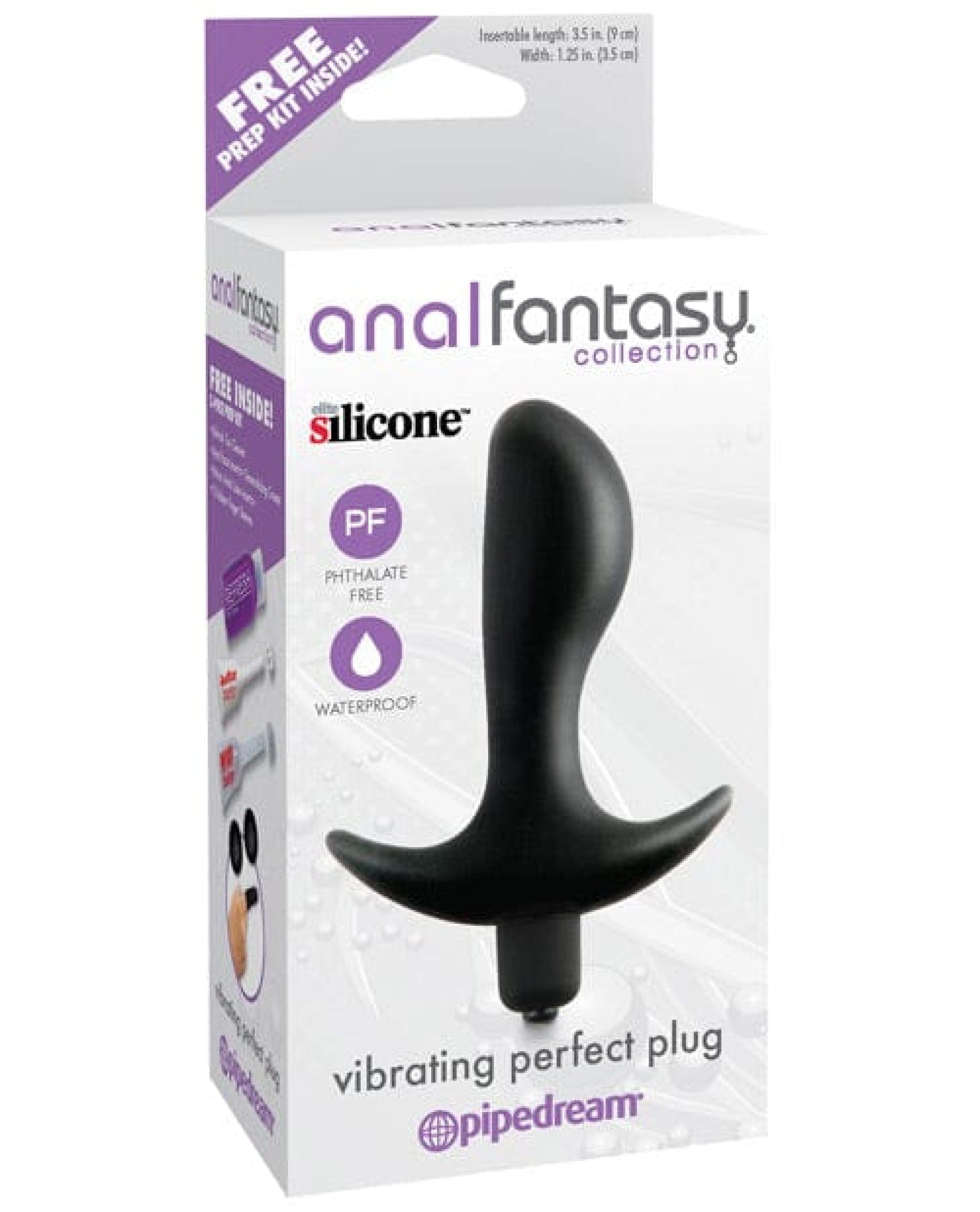 Doll Authority Anal Products Anal Fantasy Collection Vibrating Perfect Plug - Black