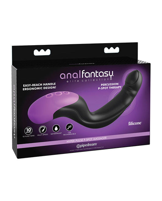 Doll Authority Anal Products Anal Fantasy Elite Collection Hyper Pulse P Spot Massager - Black