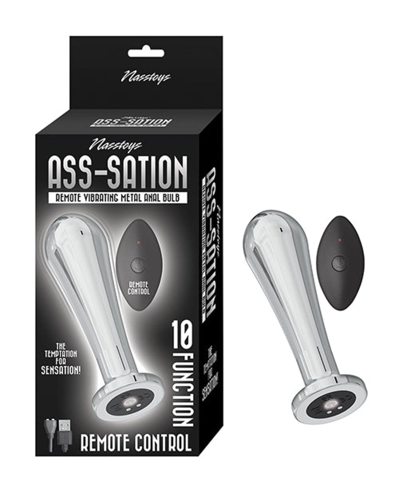 Doll Authority Anal Products Silver Ass-sation Remote Vibrating Metal Anal Bulb