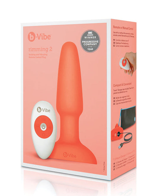 Doll Authority Anal Products B-Vibe Rimming Plug 2 - Orange