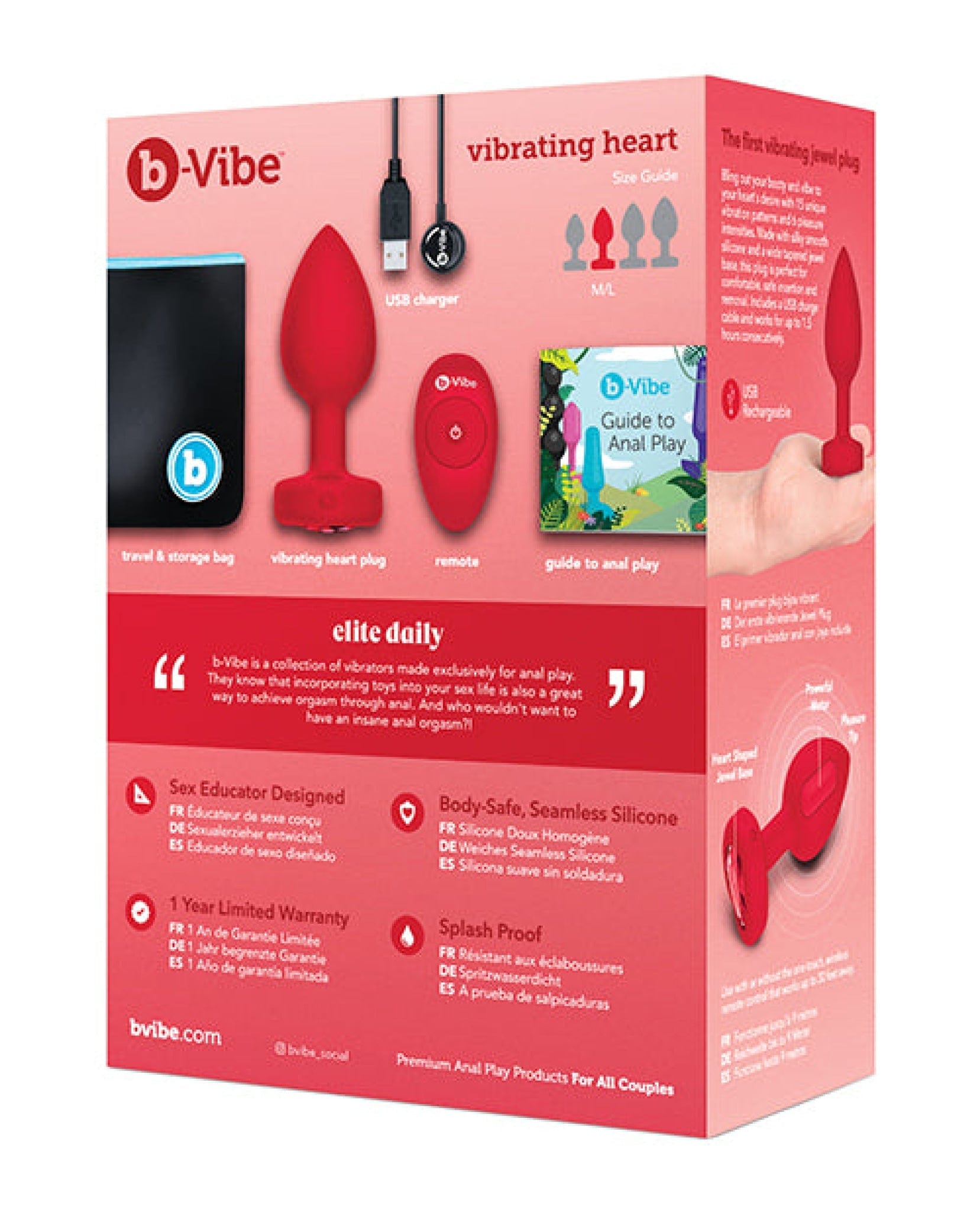 Doll Authority Anal Products B-vibe Vibrating Heart Plug