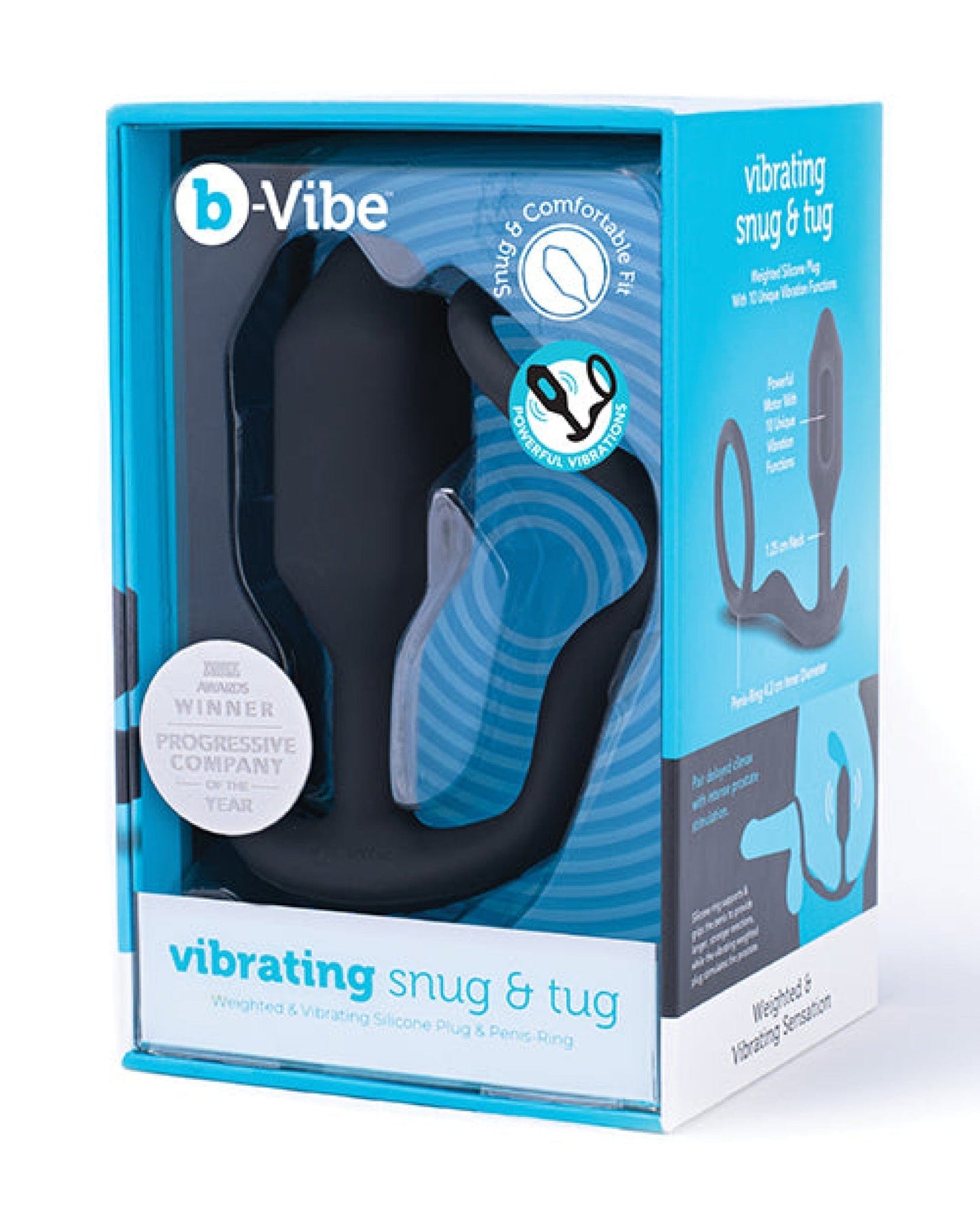 Doll Authority Anal Products Medium B-vibe Vibrating Snug & Tug - Black