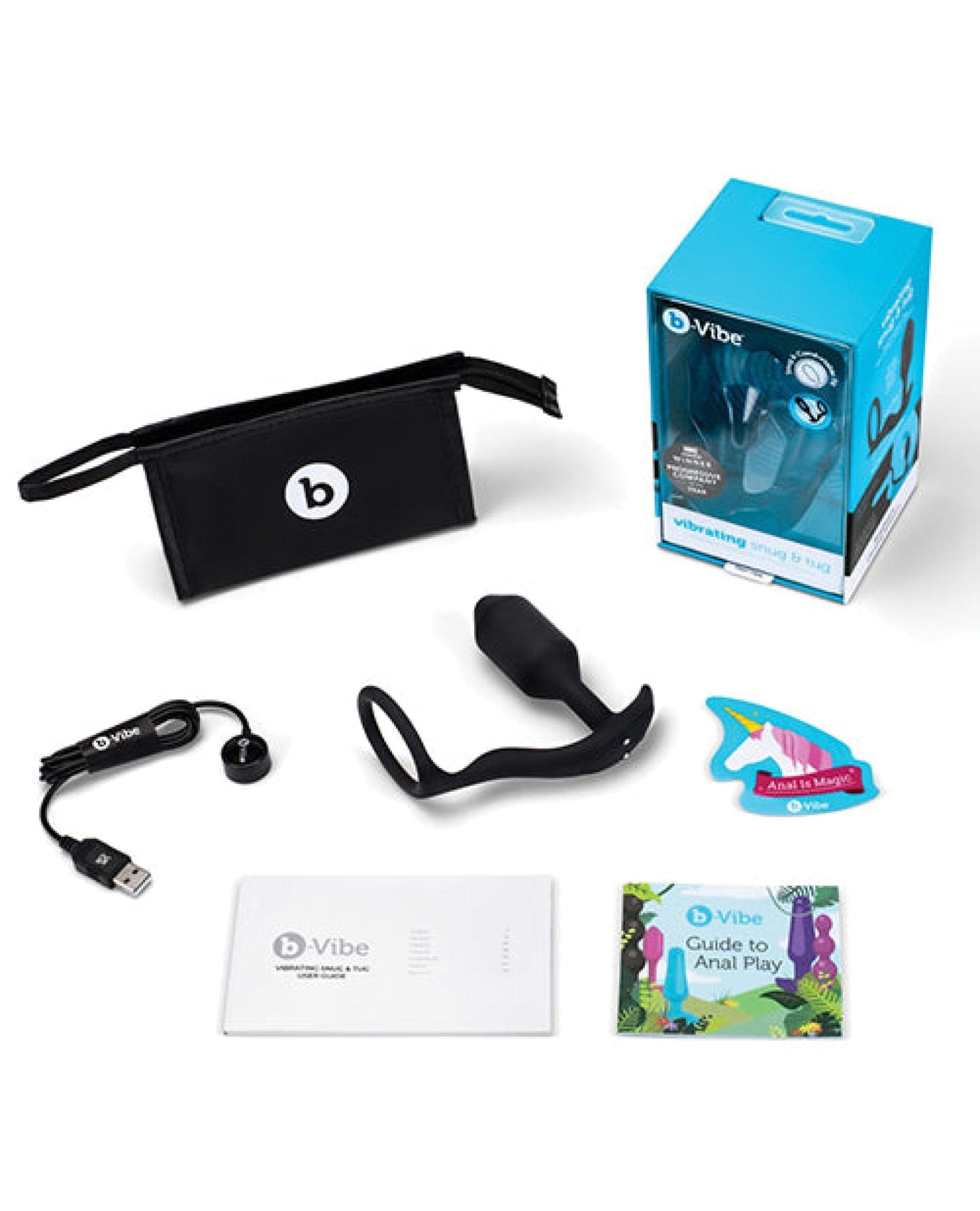 Doll Authority Anal Products B-vibe Vibrating Snug & Tug - Black