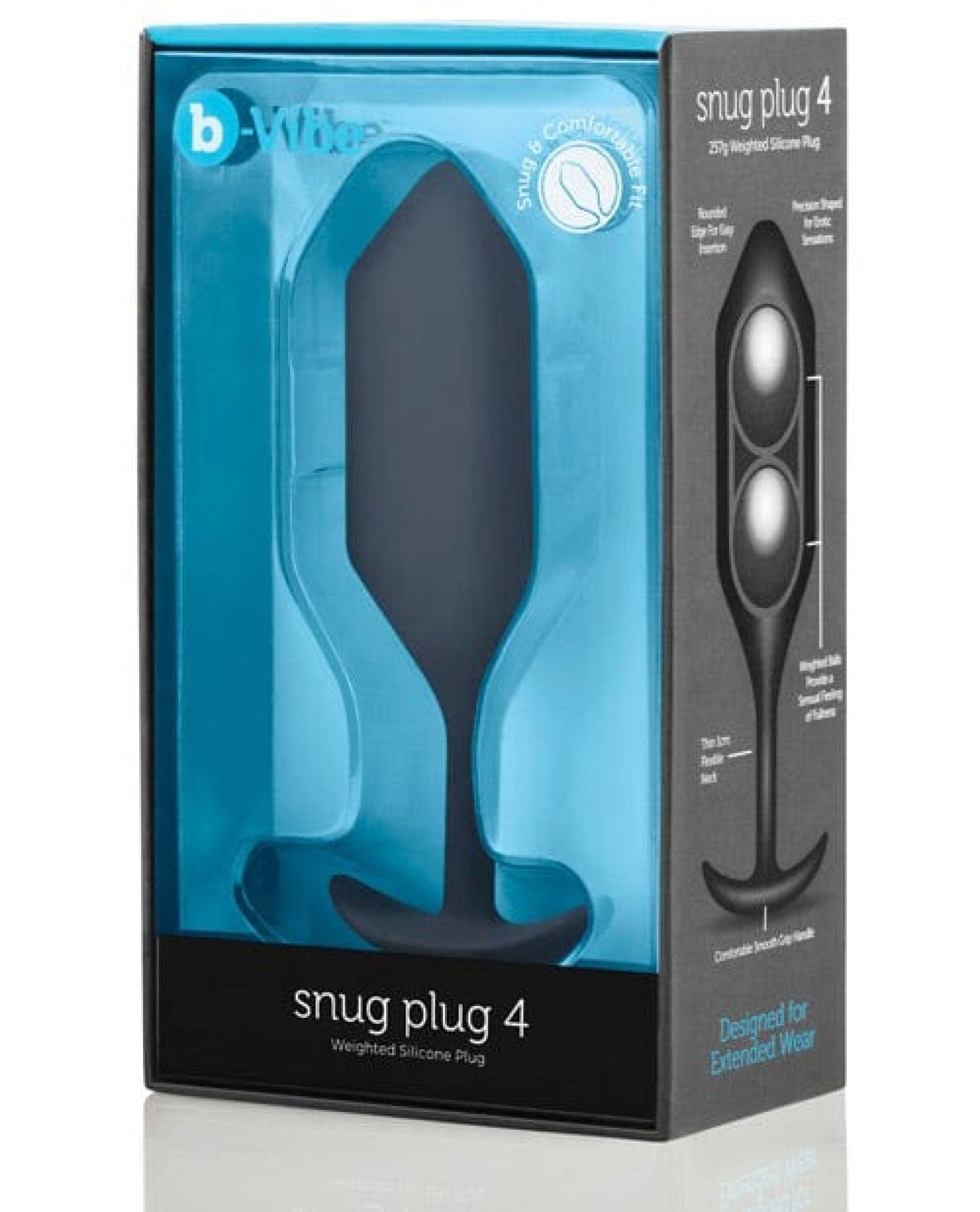 Doll Authority Anal Products B-vibe Weighted Snug Plug 4 - 257 G Black