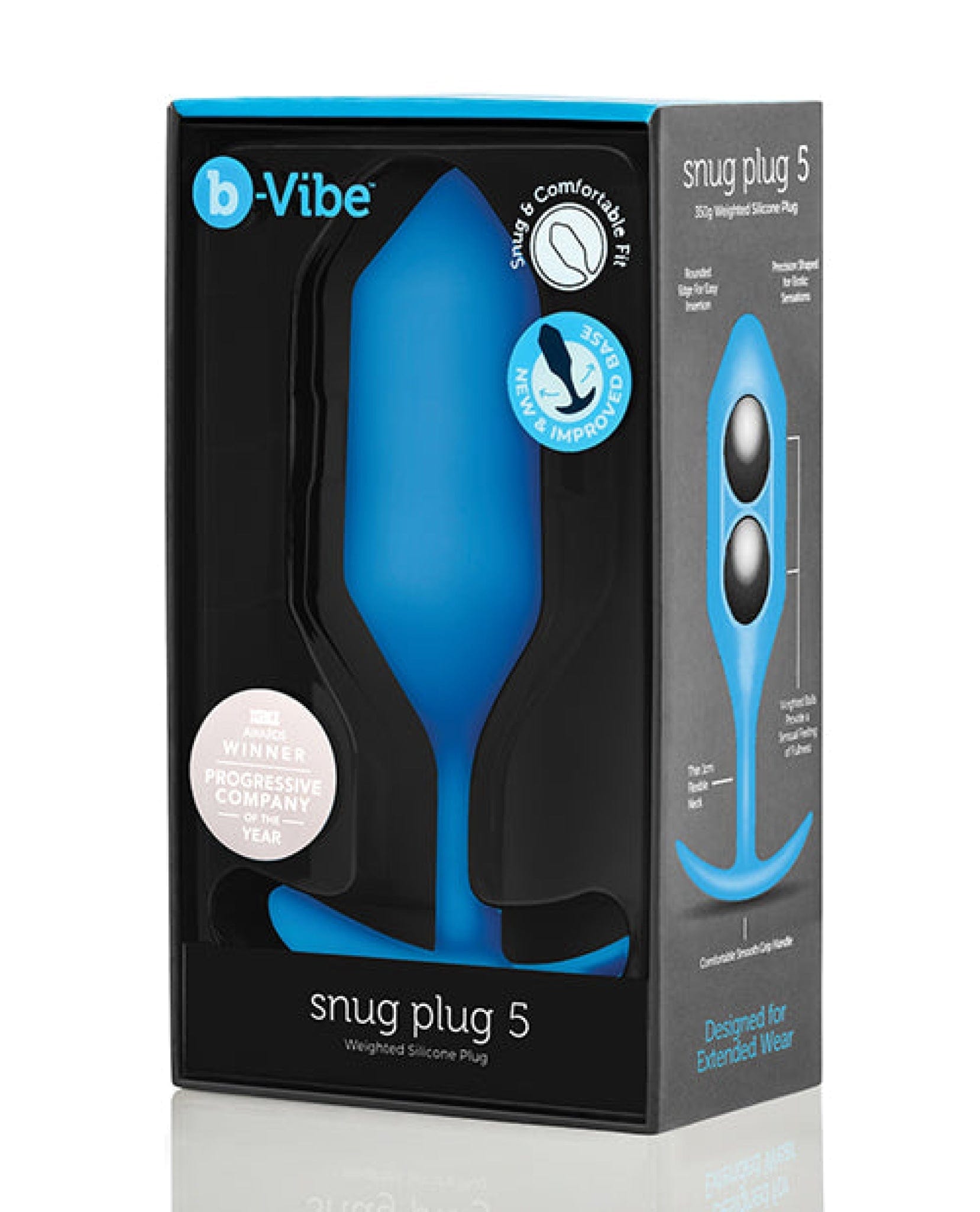 Doll Authority Anal Products Blue B-vibe Weighted Snug Plug 5 - 350 G