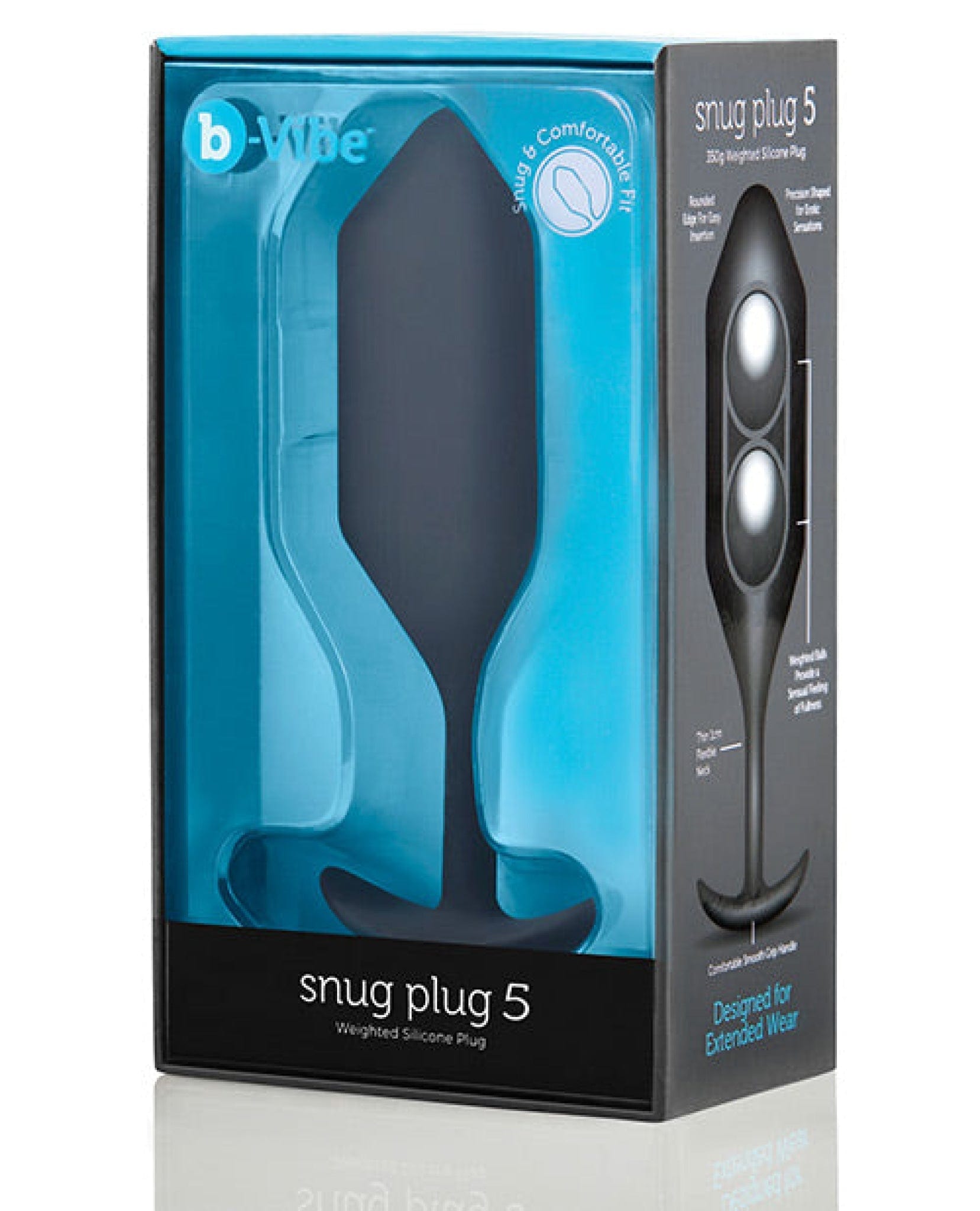 Doll Authority Anal Products Black B-vibe Weighted Snug Plug 5 - 350 G