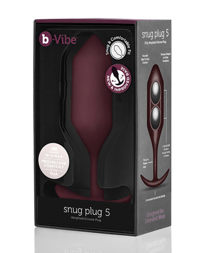 Doll Authority Anal Products Dark Red B-vibe Weighted Snug Plug 5 - 350 G