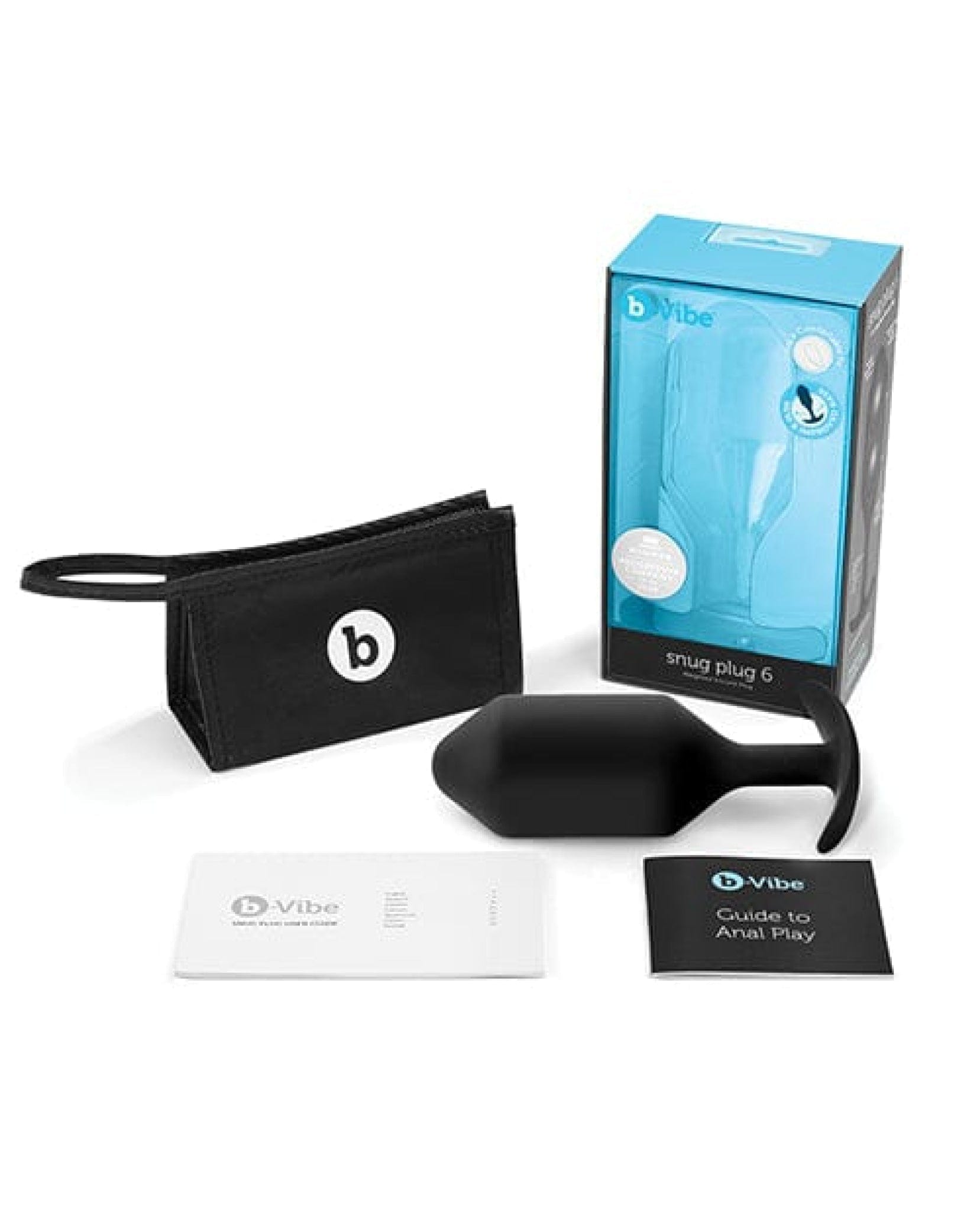 Doll Authority Anal Products B-vibe Weighted Snug Plug 6 - 515 G Black