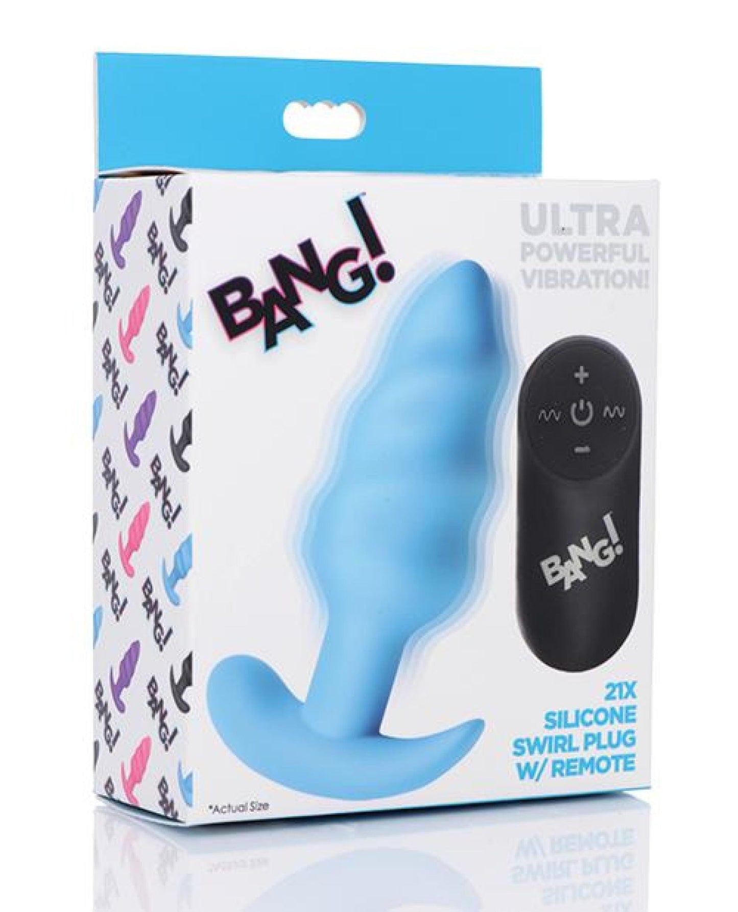 Doll Authority Anal Products Blue Bang! Vibrating Butt Plug W/remote Control