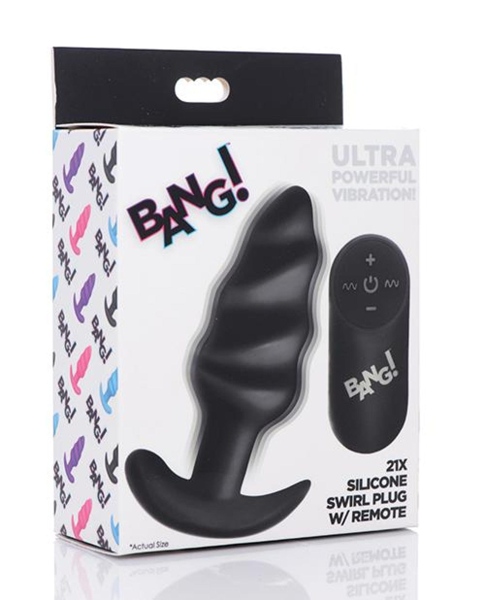 Doll Authority Anal Products Black Bang! Vibrating Butt Plug W/remote Control