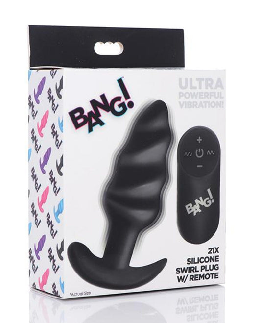 Doll Authority Anal Products Black Bang! Vibrating Butt Plug W/remote Control