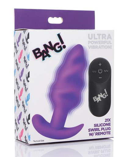 Doll Authority Anal Products Purple Bang! Vibrating Butt Plug W/remote Control