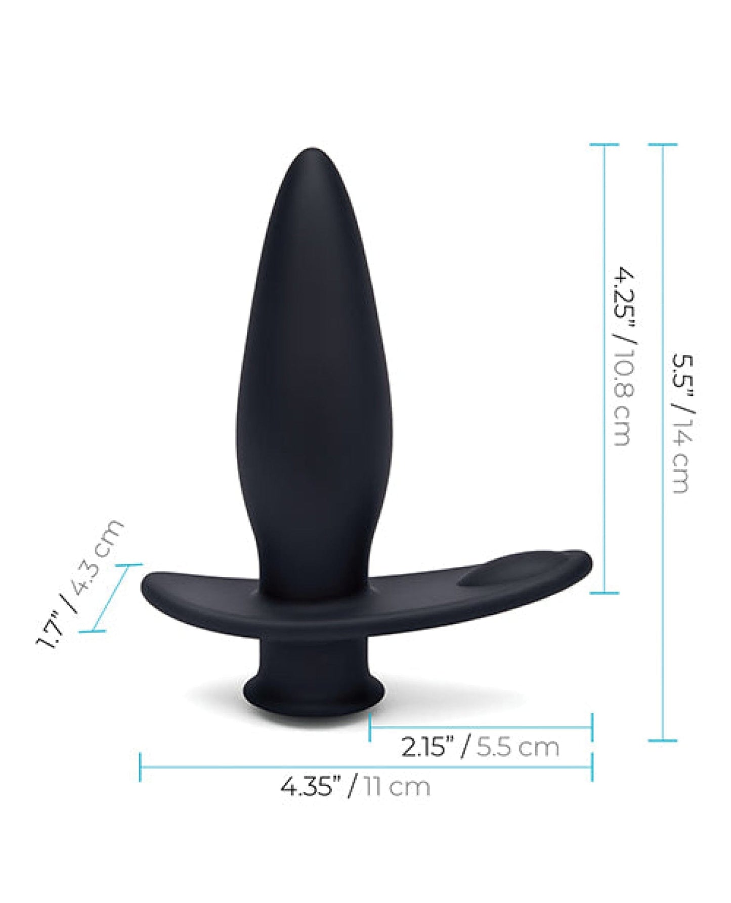 Doll Authority Anal Products Blue Line Vibrating Anal Plug Pointer W-remote - Black
