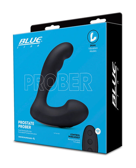 Doll Authority Anal Products Blue Line Vibrating Prostate Prober W-remote - Black