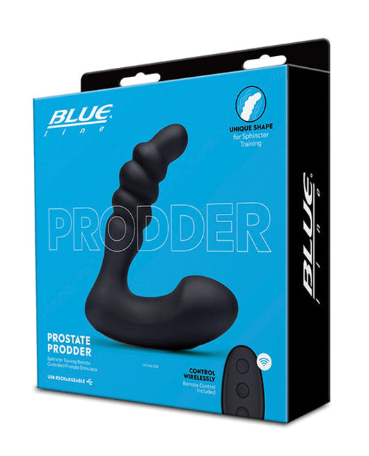 Doll Authority Anal Products Blue Line Vibrating Prostate Prodder W-remote - Black